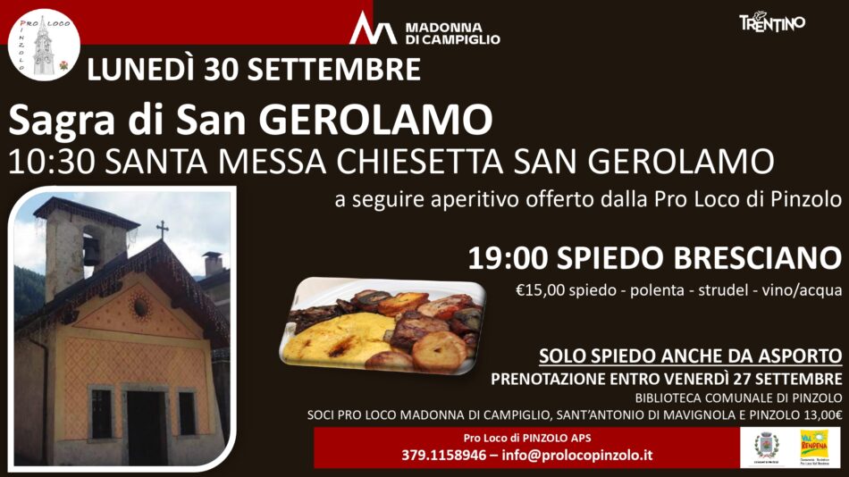 Baldino Lunedì 30 settembre – Sagra di San Gerolamo