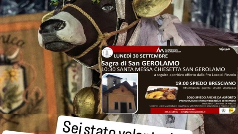 Spiedo di San Gerolamo offerto a tutti i volontari Pro Loco Pinzolo