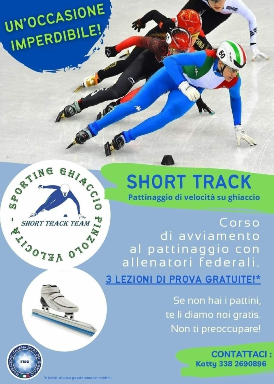 Pinzolo: Short Track Pattinaggio di velocità ghiaccio – Corso di avviamento al pattinaggio con allenatori federali