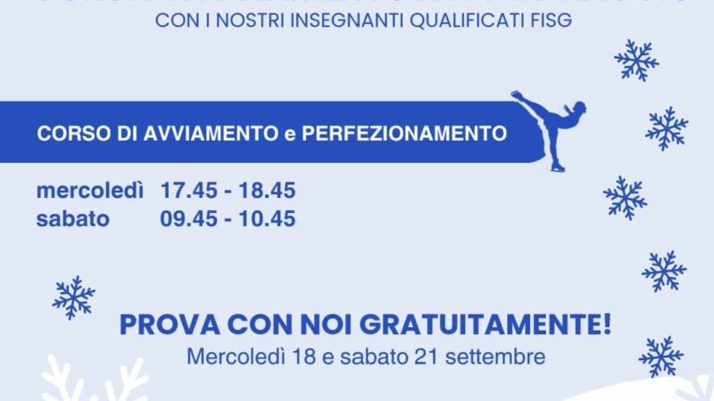 Pinzolo: dall’11 settembre “Corsi di avviamento al pattinaggio”