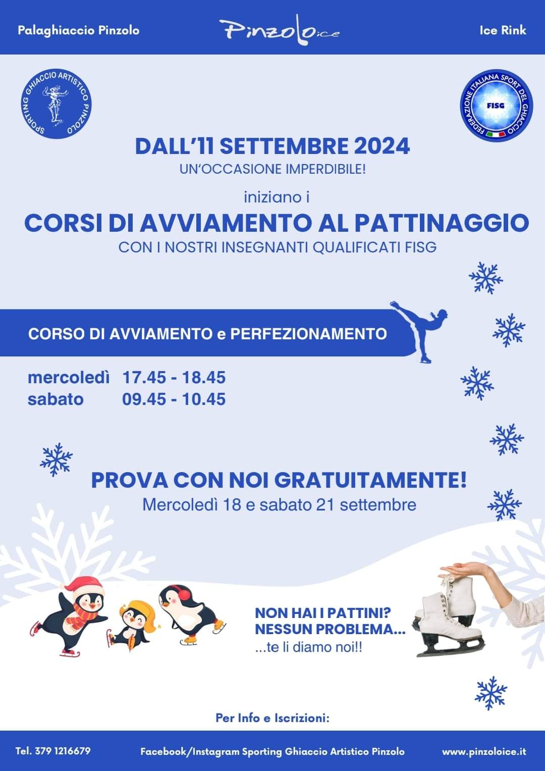 Pinzolo: dall’11 settembre “Corsi di avviamento al pattinaggio”