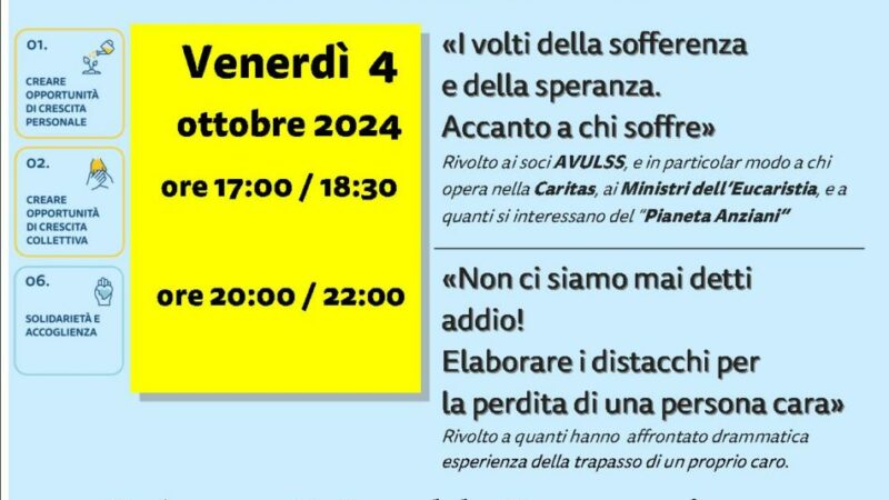TIONE – «I VOLTI DELLA SOFFERENZA E DELLA SPERANZA. ACCANTO A CHI SOFFRE»