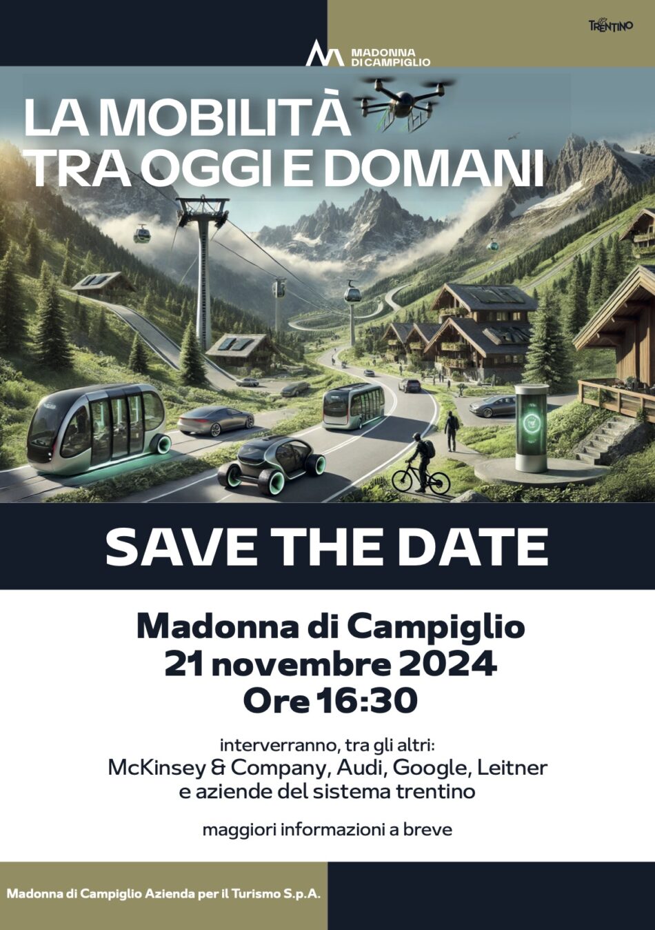 Madonna di Campiglio 21 novembre ore 16.30 “La mobilità tra oggi e domani”