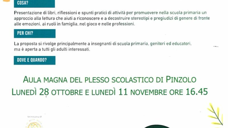 Pinzolo Aula magna Plesso scolastico 28 ottobre – 11 novembre “Alla pari” Percorso nell’immaginario raccontato dai libri per bambine e bambini alla ricerca di storie oltre gli stereotipi