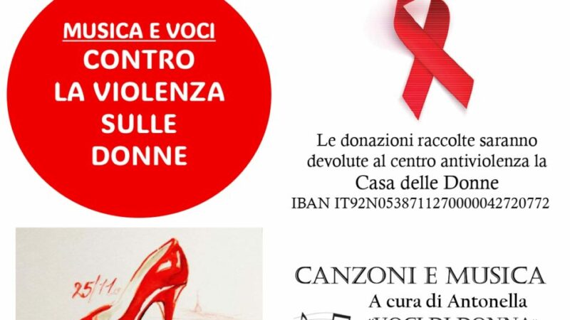 Pinzolo Sabato 23 novembre  Piazza Carera ore 17 “Musica e voci CONTRO LA VIOLENZA SULLE DONNE”