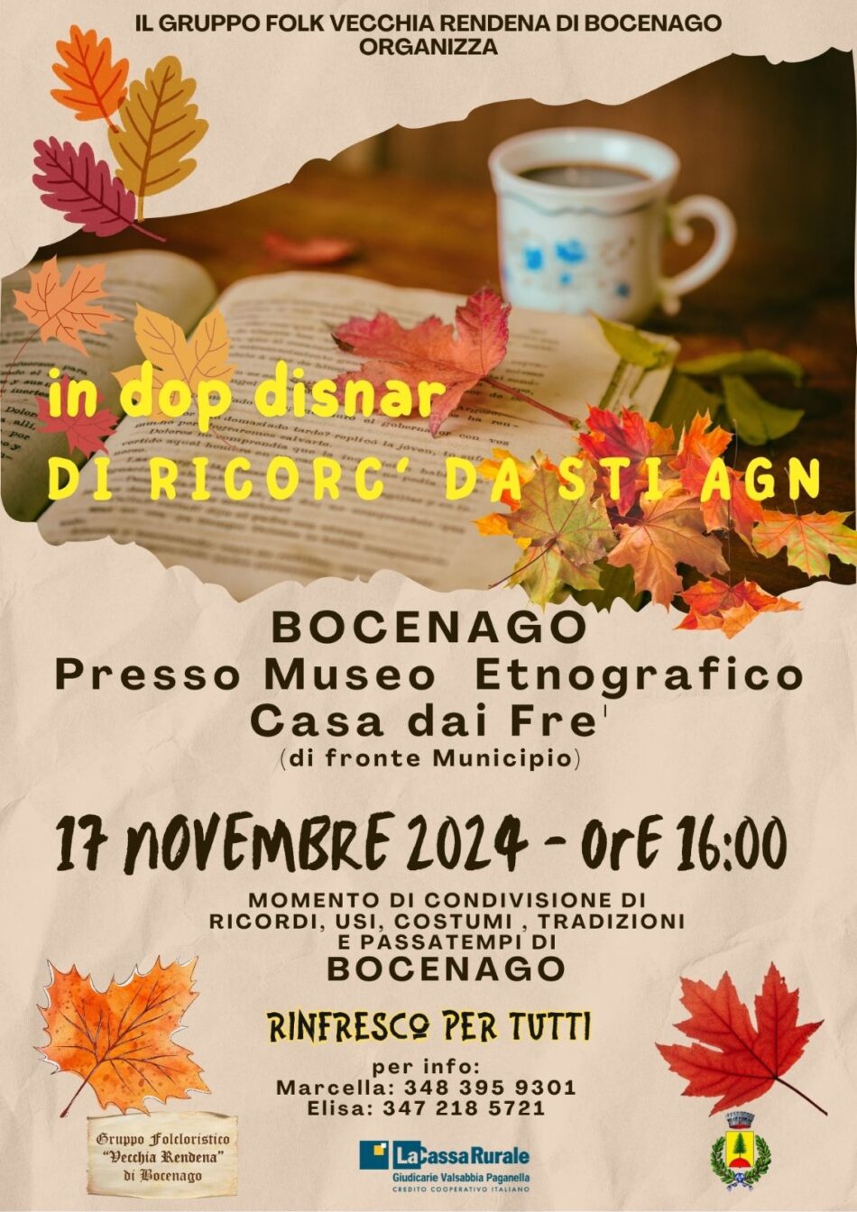 Bocenago 17 novembre ore 16 “In dop disnar”