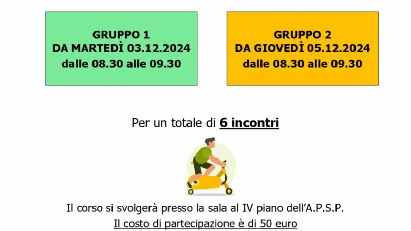 Spiazzo – Prolungamento Corso di ginnastica posturale