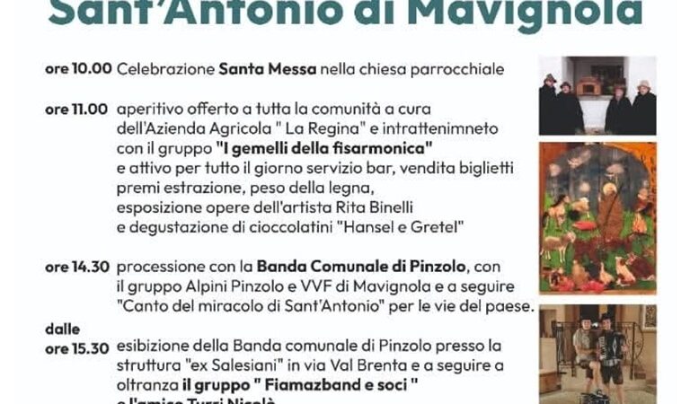 Sant’Antonio di Mavignola Venerdì 17 gennaio “Festa del Patrono”