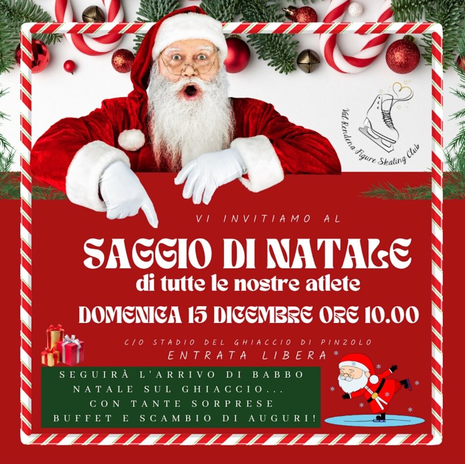 Pinzolo Domenica 15 dicembre ore 10 “Saggio di Natale” al Palaghiaccio