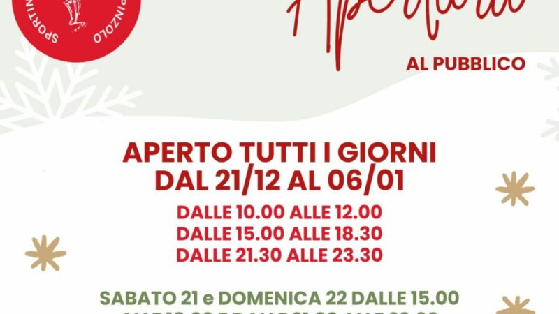 Palaghiaccio di Pinzolo: Orari di apertura dal 21 dicembre al 6 gennaio 2025