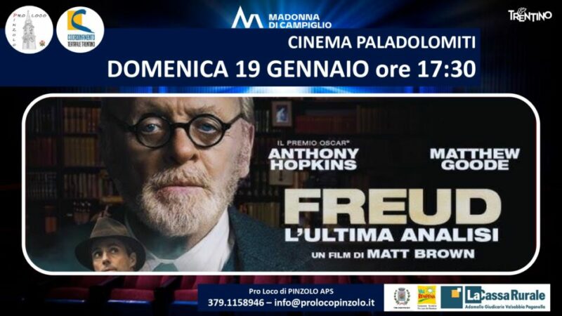 Cinema a Pinzolo: Domenica 19 gennaio ore 17.30 “Freud L’ultima analisi” al Paladolomiti