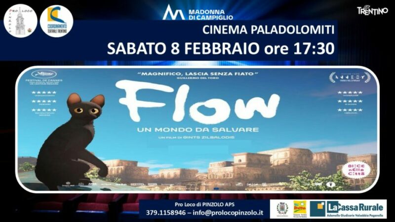Cinema a Pinzolo: Sabato 8 febbraio ore 17.30 “Flow un mondo da salvare”