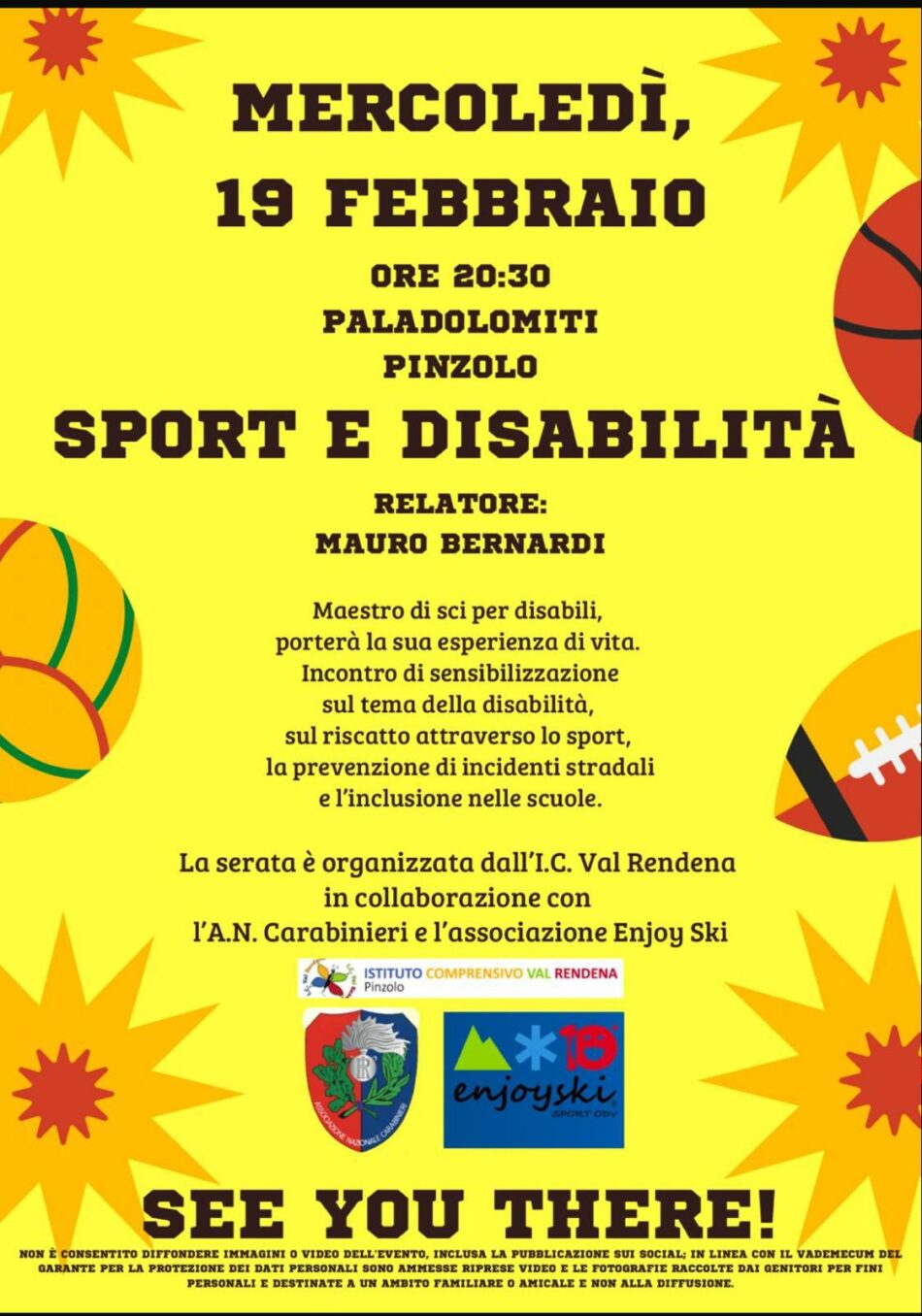 Pinzolo Paladolomiti Mercoledì 19 febbraio ore 20.30 “Sport e disabilità”