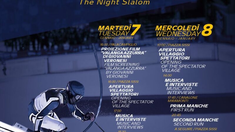 PROGRAMMA 3TRE FIS SKI WORLD CUP e PROIEZIONE DOCUFILM VALANGA AZZURRA