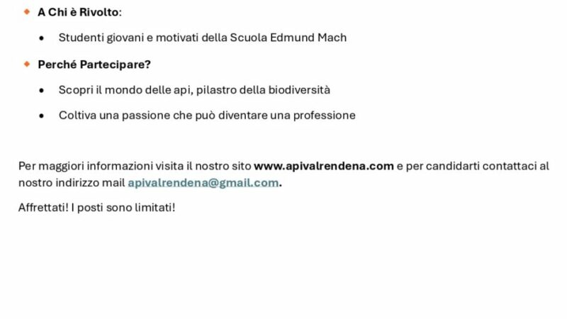Borse di studio per giovani appassionati di natura