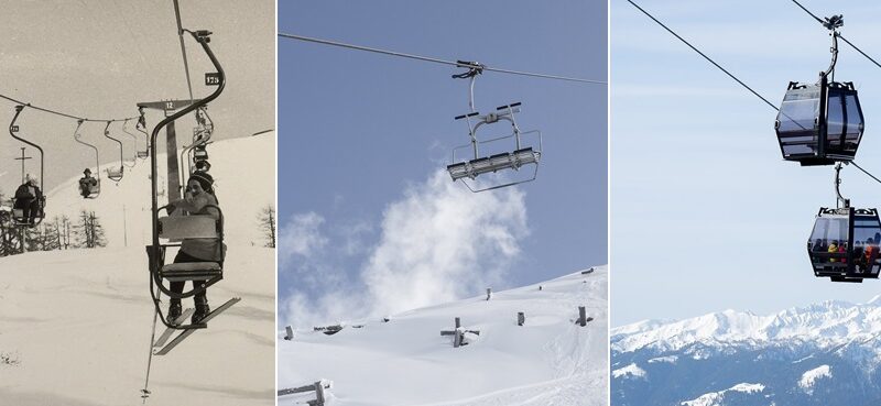 Skiarea Pinzolo: dalla seggiovia singola Doss alla modernissima telecabina da 10 posti