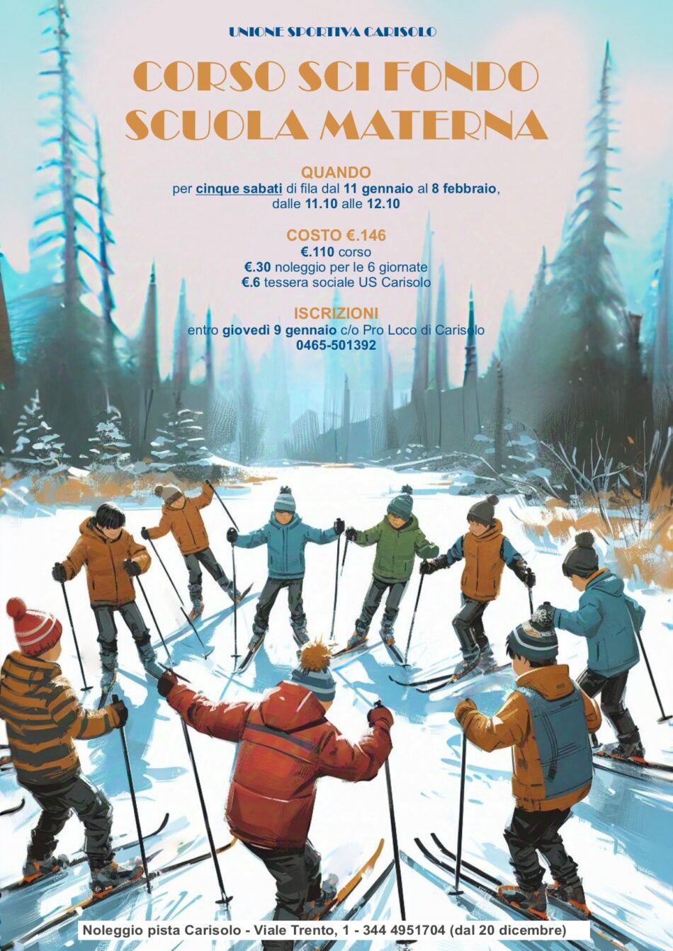 Pinzolo-Carisolo: Corsi di fondo per bambini e ragazzi presso la pista fondo Frassanida-Vioftra