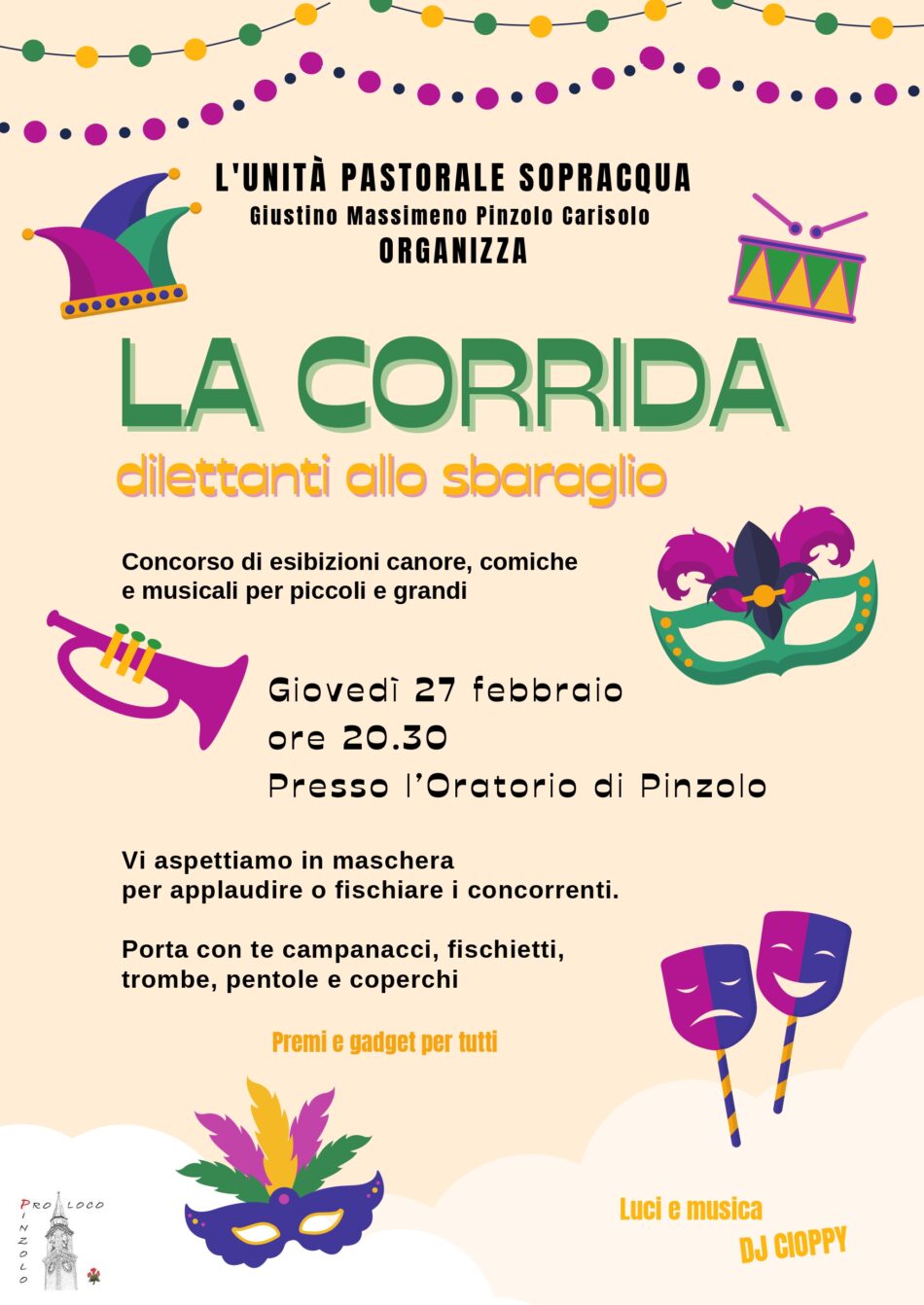 Pinzolo Giovedì 27 febbraio ore 20.30 “La Corrida Dilettanti allo sbaraglio”
