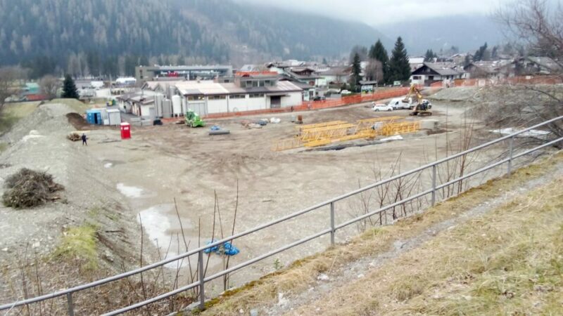 Pinzolo/Giustino: sono ripresi i lavori per la realizzazione del nuovo supermercato Eurospin