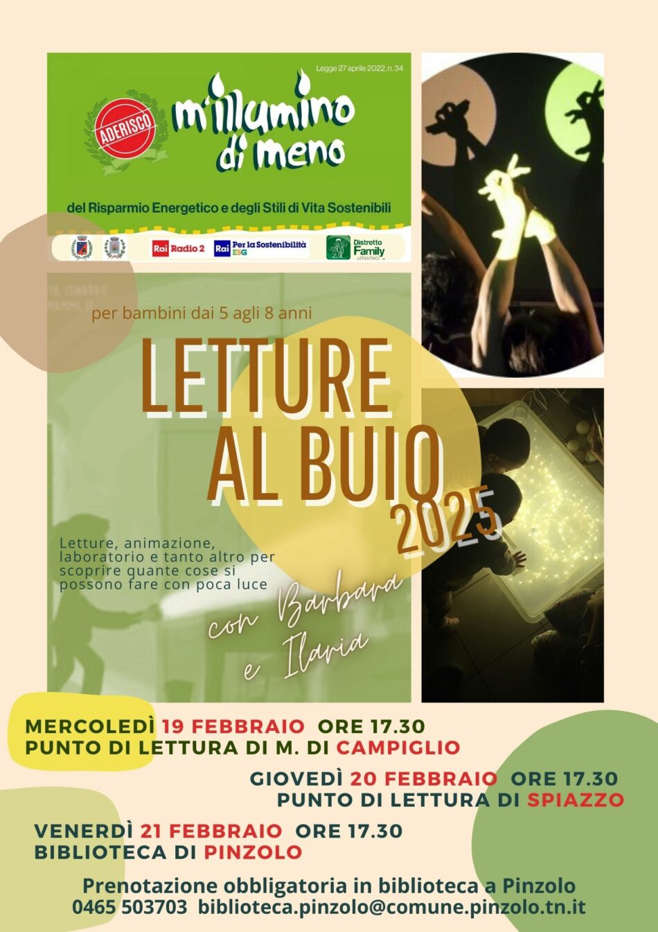 Campiglio/Spiazzo/Pinzolo “Letture al buio 2025”