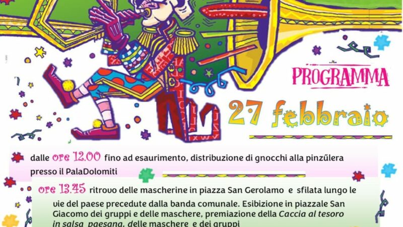 Quest’anno il carnevale a Pinzolo raddoppia!