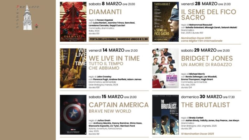 Cinema a Pinzolo: Programmazione film marzo 2025