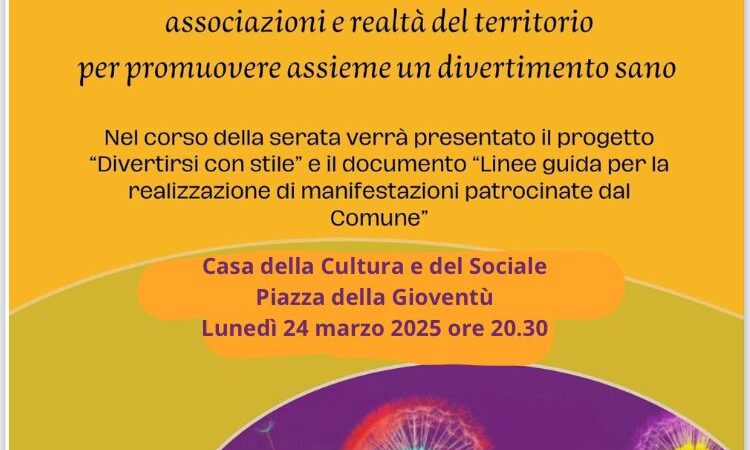 Pinzolo Casa della Cultura Lunedì 24 marzo ore 20.30: Incontro “Divertirsi con stile”