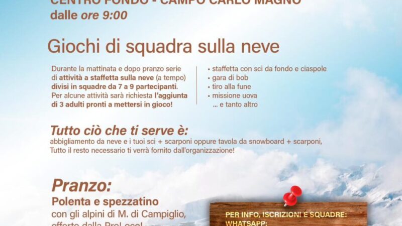 Campo Carlo Magno Sabato 12 aprile 2025 “Winter end PARTY”