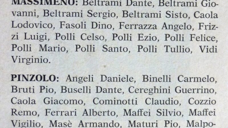 Ecco la lista degli eletti nei Consigli Comunali di Giustino, Massimeno, Pinzolo e Carisolo – 1974