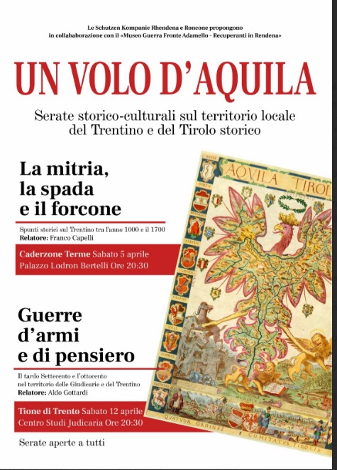 “Un volo d’Aquila” Serate storico-culturali sul territorio locale del Trentino e del Tirolo storico