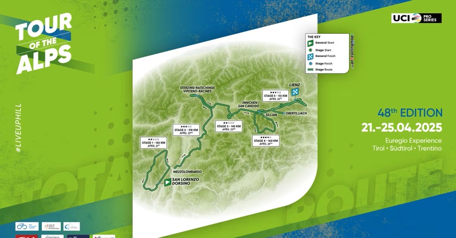 Ordinanza sospensione della circolazione per tappa Tour of the Alps – 21 aprile 2025 Pinzolo, Madonna di Campiglio e S.A. di Mavignola