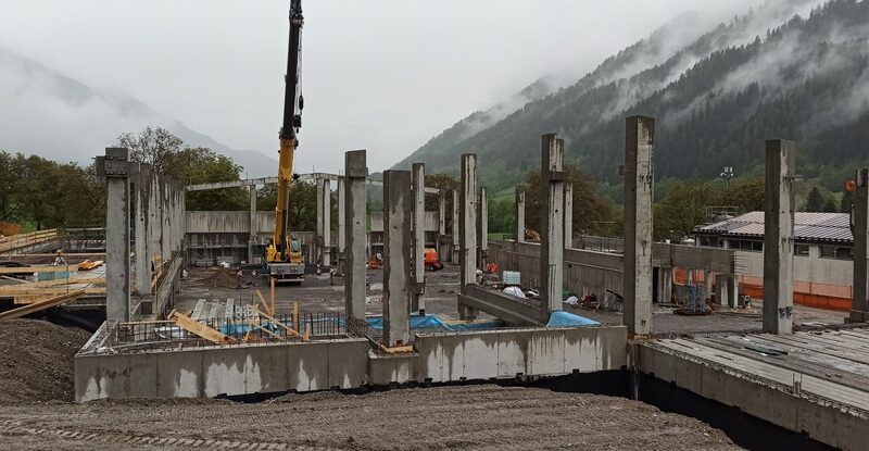 Giustino – Proseguono i lavori per la realizzazione del supermercato Eurospin