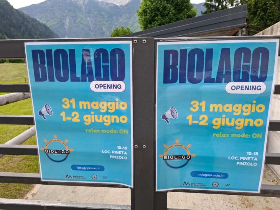 Per il ponte dal 31 maggio al 2 giugno riapre il Biolago di Pinzolo