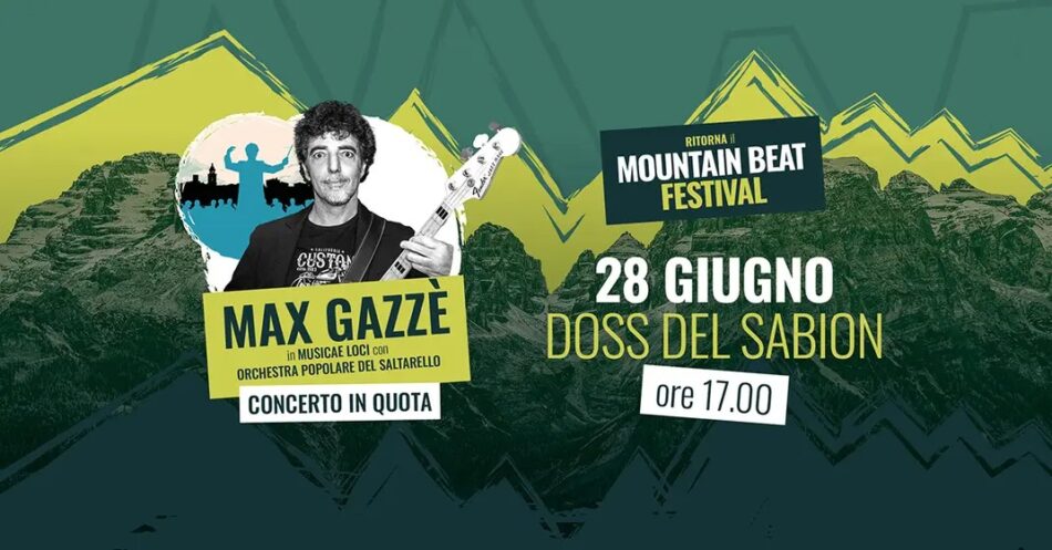 Pinzolo: “Max Gazzè” 28 giugno al Doss del Sabion