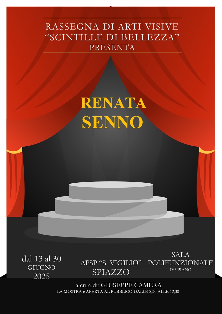 LA RASSEGNA SCINTILLE DI BELLEZZA METTE IN MOSTRA LE OPERE DI RENATA SENNO FINO AL 30 GIUGNO A SPIAZZO