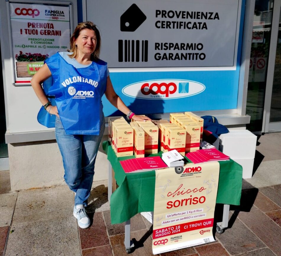 Quando un chilo di riso è speranza di vita: torna la campagna di raccolta fondi di ADMO Trentino Chicco Sorriso