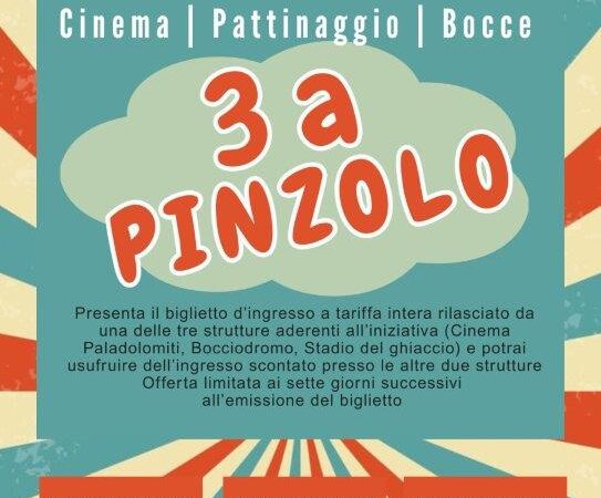 “3” a Pinzolo: nuova collaborazione tra Palaghiaccio, Cinema Paladolomiti e Bocciodromo
