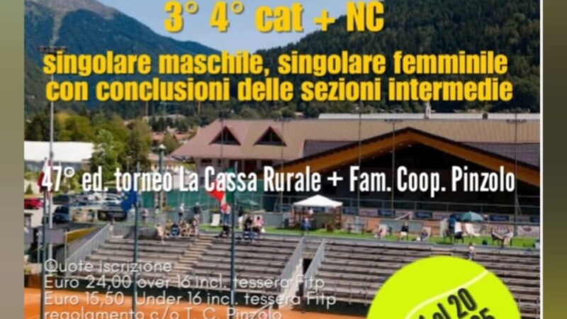 Trofeo La Cassa Rurale e Cooperativa Pinzolo dall’ 11 al 20 luglio 2025