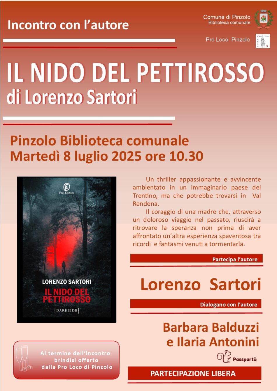 Parco del Ciclamino Pinzolo: Presentazione del libro “Il nido del pettirosso” Martedì 8 luglio ore 10.30