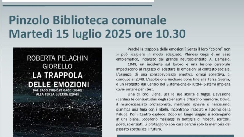 Pinzolo – Presentazione del libro “La trappola delle emozioni” di Roberta Pelachin Giorello