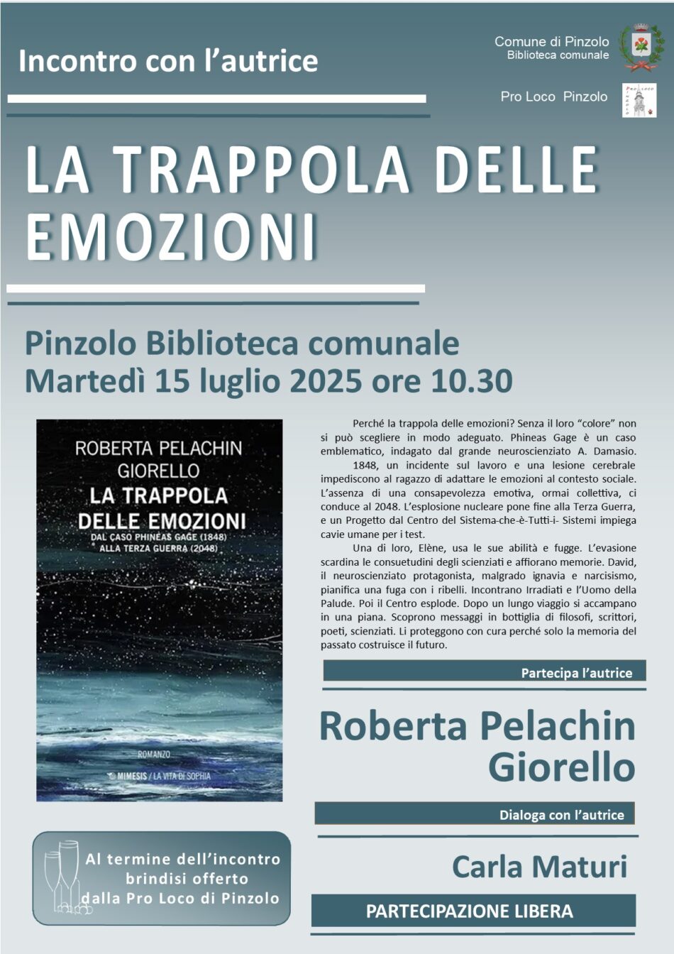 Pinzolo – Presentazione del libro “La trappola delle emozioni” di Roberta Pelachin Giorello