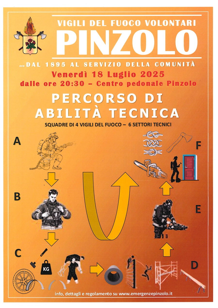 Pinzolo Venerdì 18 luglio ore 20.30 “Percorsi di abilità tecnica” con i Vigili del Fuoco Volontari di Pinzolo