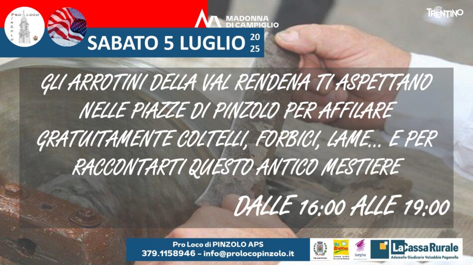 Pinzolo: Sabato 5 luglio dalle 16.00 “I Moleti tornano nelle piazze del centro a Pinzolo”