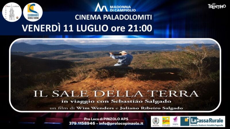 Cinema a Pinzolo: Venerdì 11 luglio ore 21 “Il sale della Terra” in viaggio con Sebastian Salgado