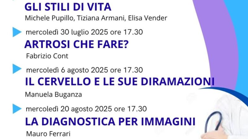 Pinzolo – Biblioteca Comunale “Sani equilibri” 5 incontri per prendersi cura della propria salute