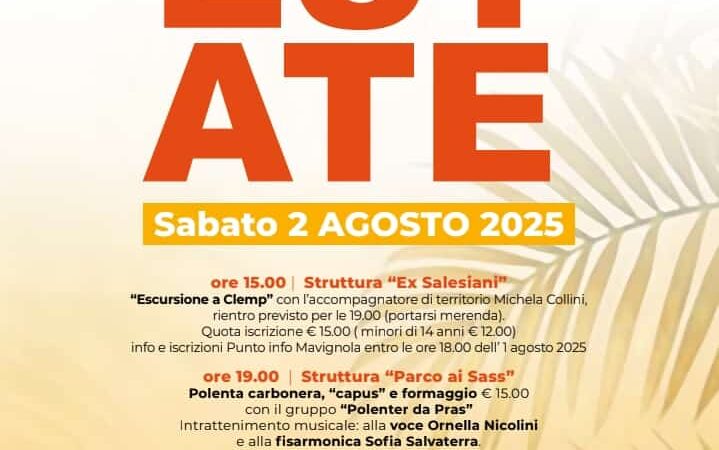 Sant’Antonio di Mavignola Sabato 2 agosto “Festa d’Estate”