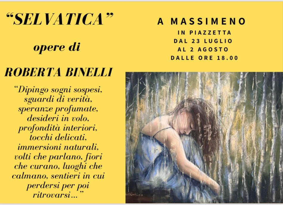 Roberta Binelli espone a Massimeno fino al 2 agosto