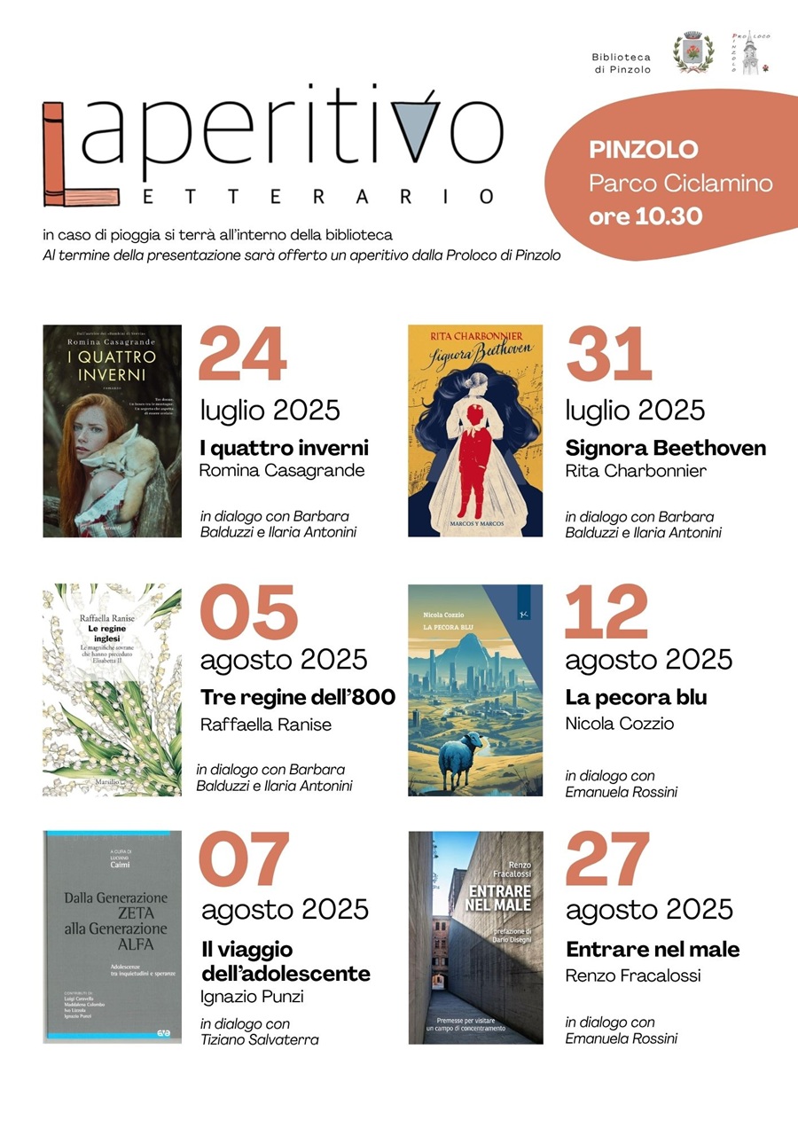 Biblioteca di Pinzolo Estate 2025 “L’aperitivo letterario”