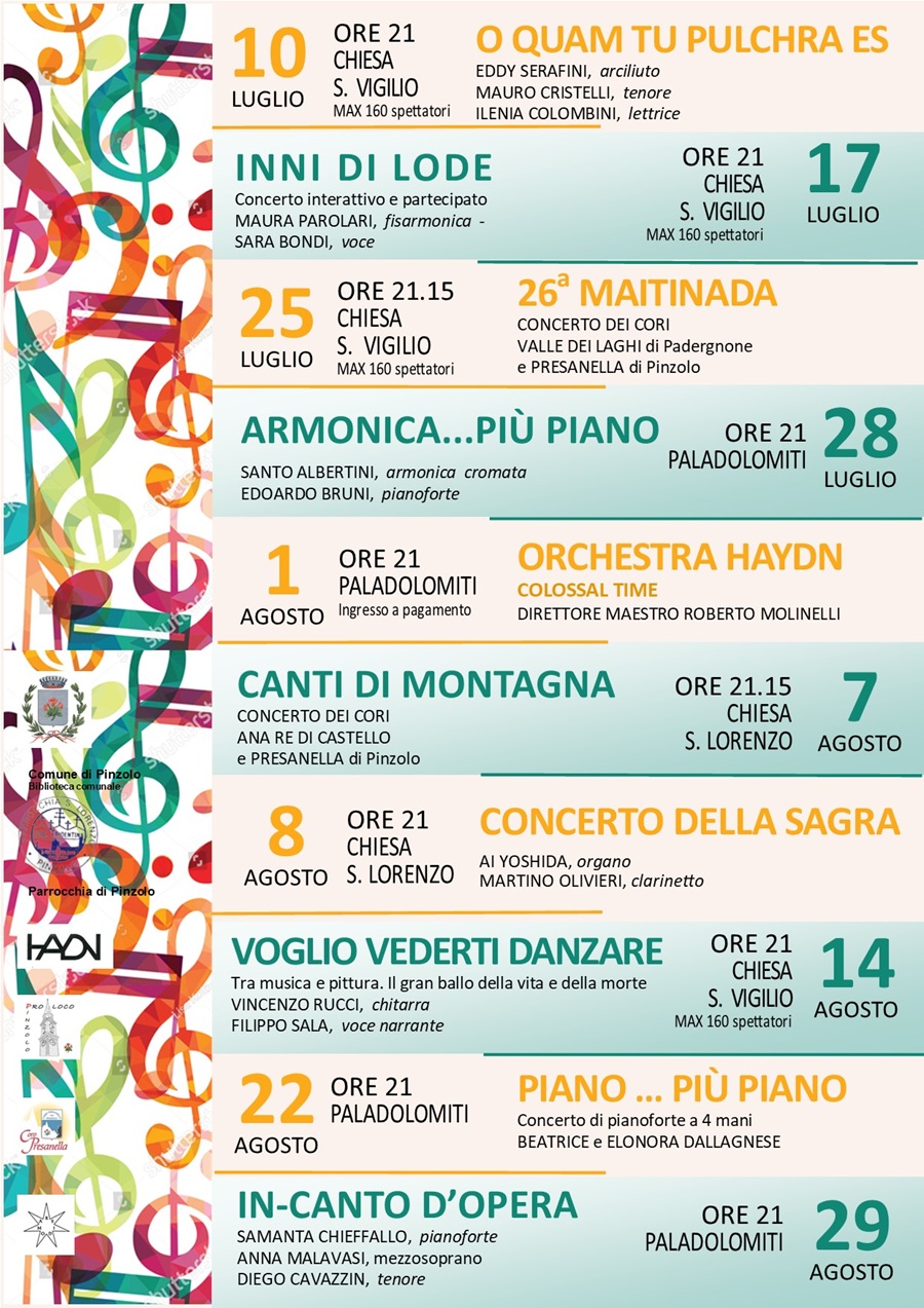 Pinzolo – Biblioteca Comunale Estate 2025 “Concerti d’autore”