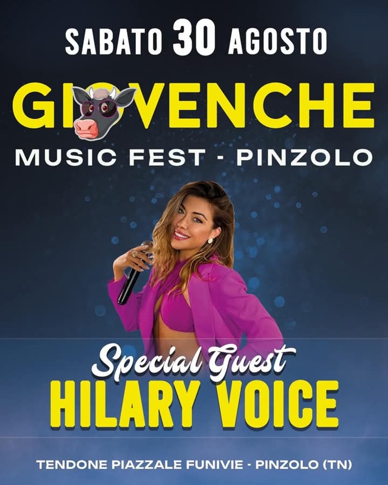 Pinzolo “Giovenche MUSIC FEST” Sabato 30 agosto